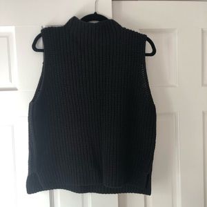 Madewell black sleeveless sweater